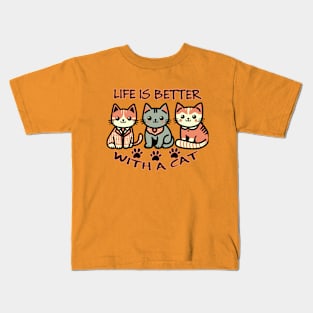 My encouragement, the cute cat. Kids T-Shirt